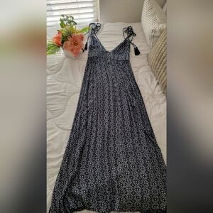 Lulu's Black and White Maxi Dress
